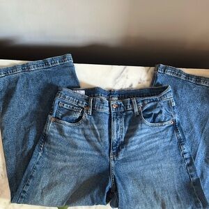 Gap High Waist Wide Leg Jeans 14/32 Petite